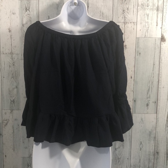 LOFT Off Shoulder Peplum Button Sleeves Top Small - Picture 5 of 12